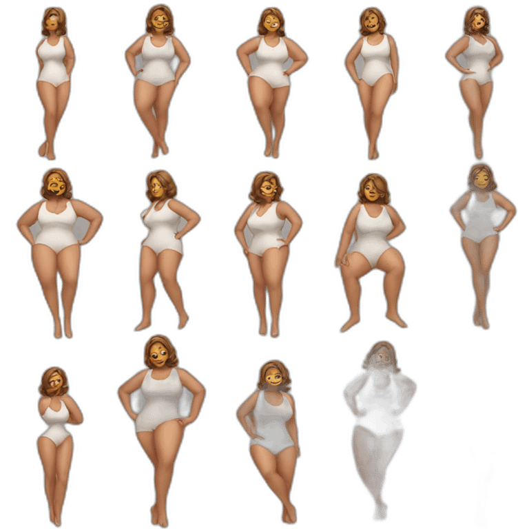 Curvy woman knees emoji