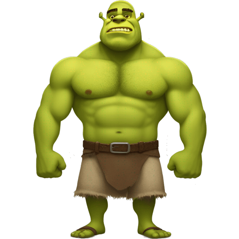 Buff Shrek with abs emoji