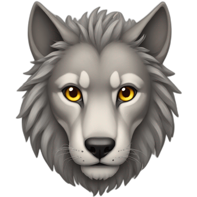 Wolf lion emoji