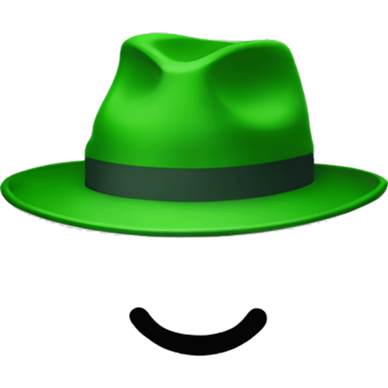 UN INCONNUS QUI PORTE UN CHAPEAU VERTE emoji