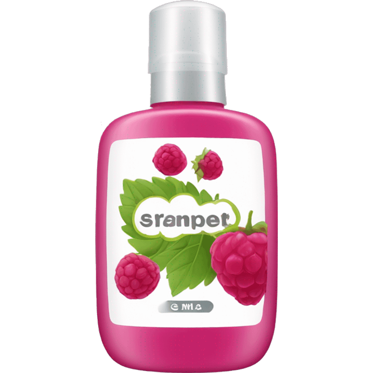 shampoo with a brand of raspberry emoji