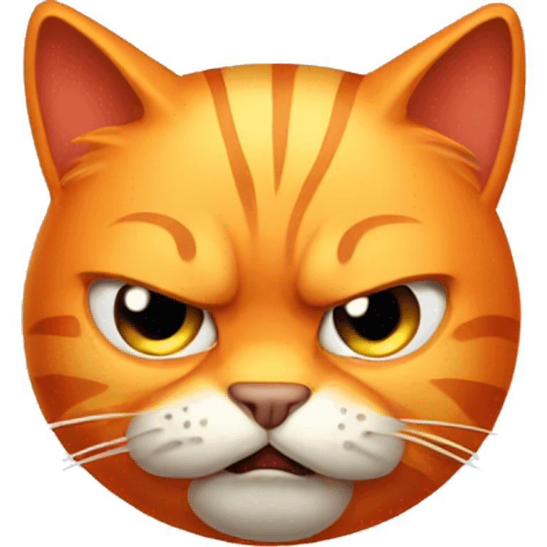 Orange cat angry emoji