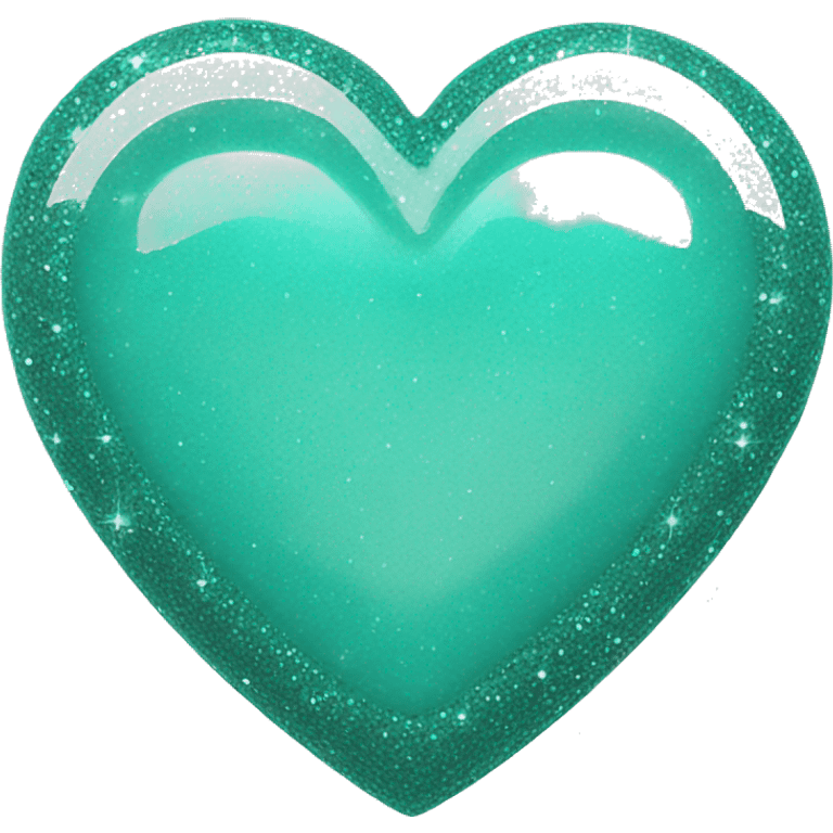 turquoise heart with sparkling  emoji