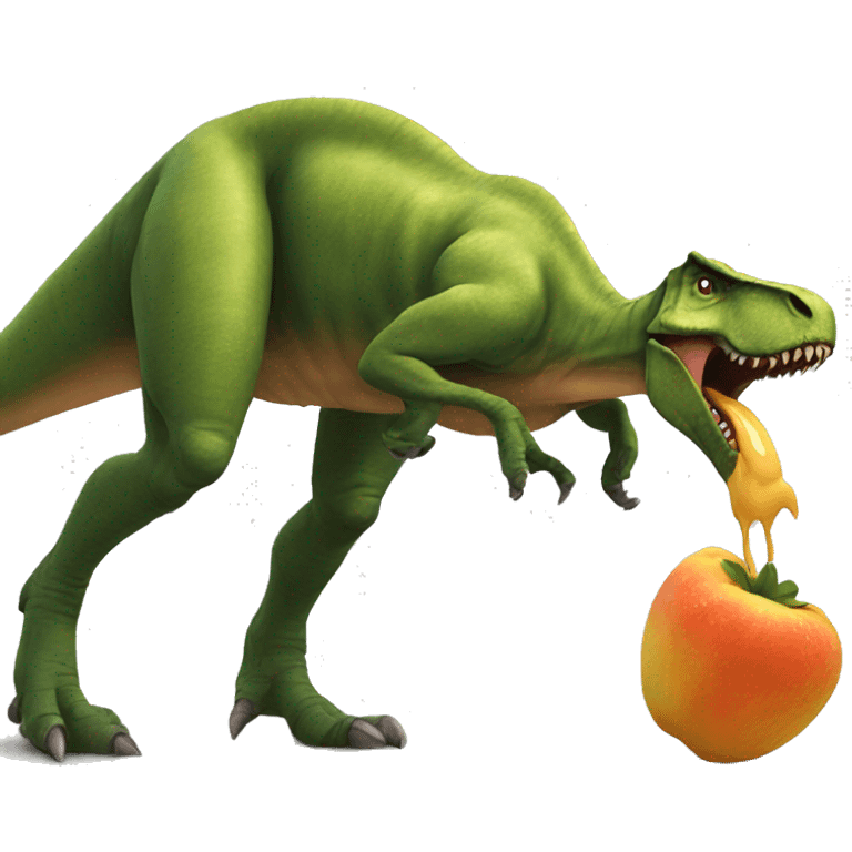 Dinosaur eating croison emoji