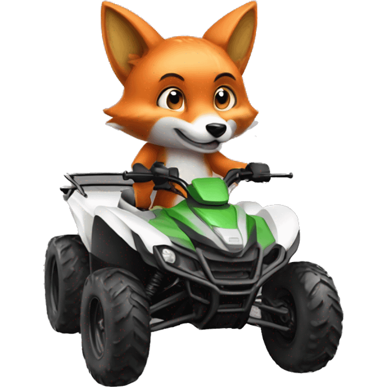 Fox on quad bike emoji