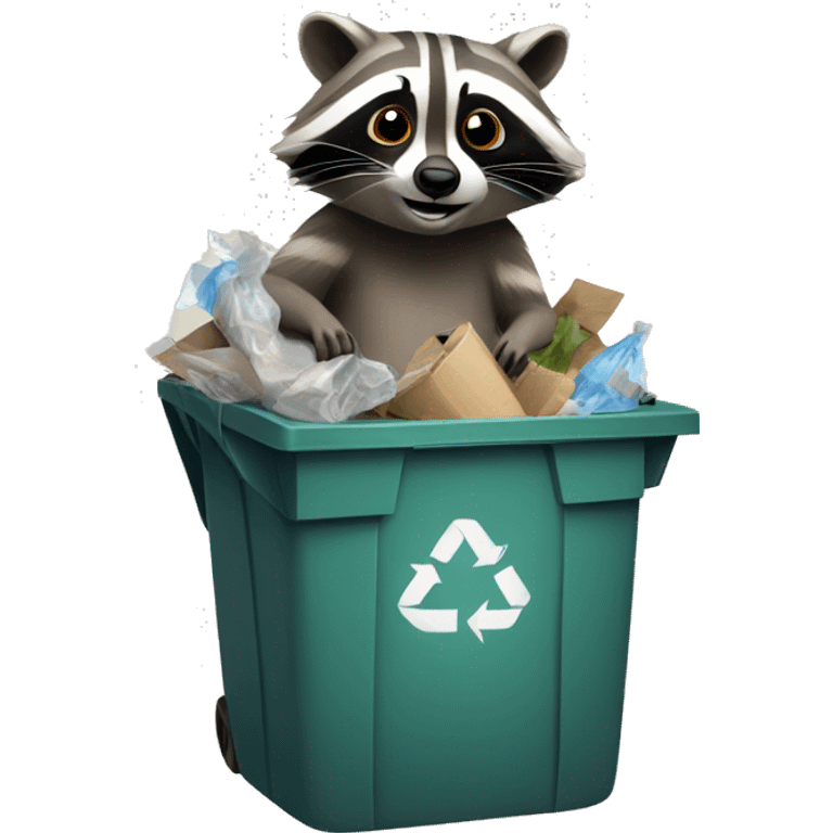 Raccoon in trash  emoji