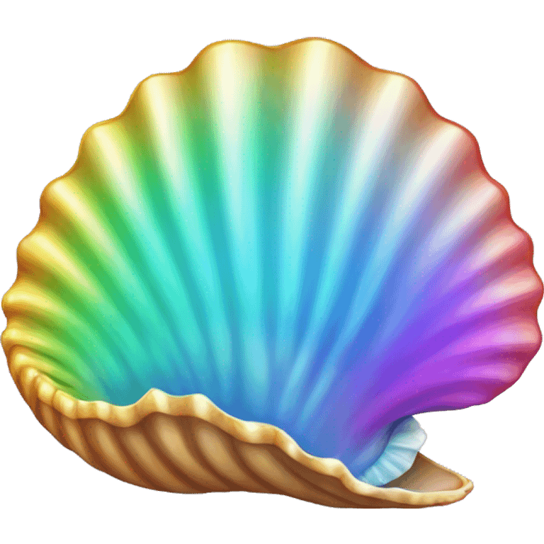 Sparkling rainbow seashell  emoji