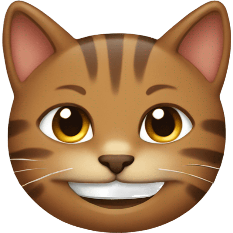 Brown smile cat emoji