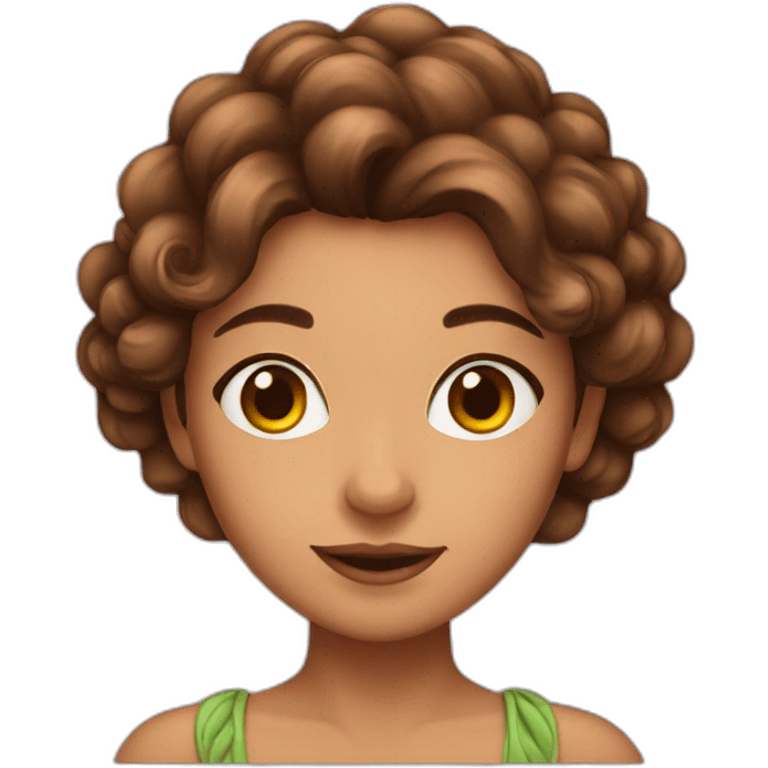 Brown hair Latina fairy emoji