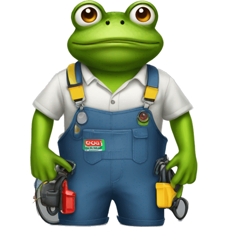 Frog Electrician emoji