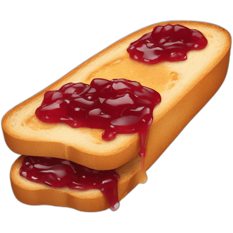 Bread slice with jam emoji