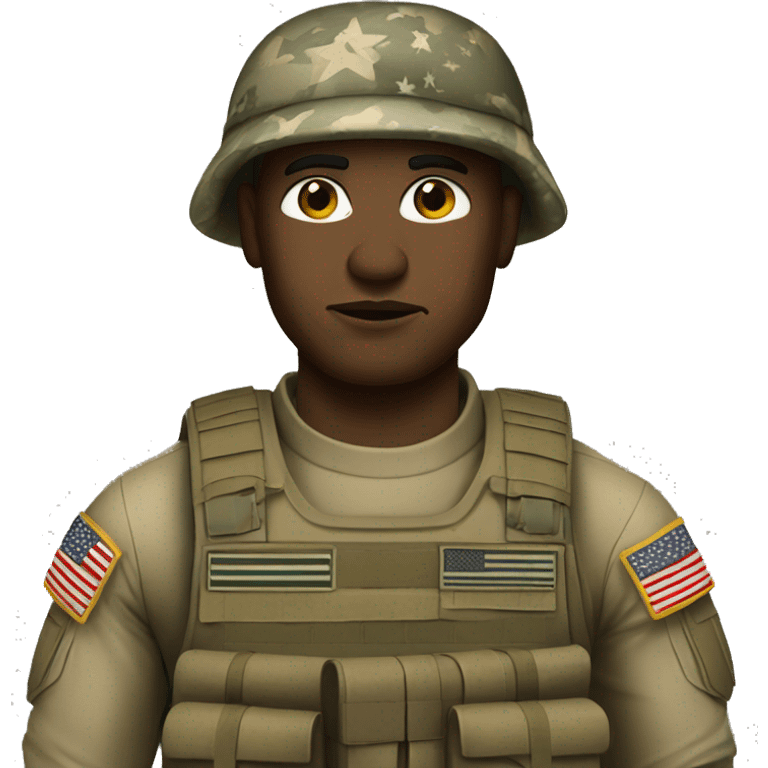 serious American soldier emoji