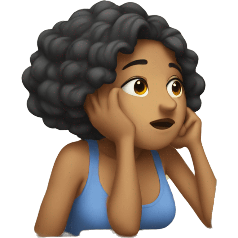 Exhausted Latina  emoji