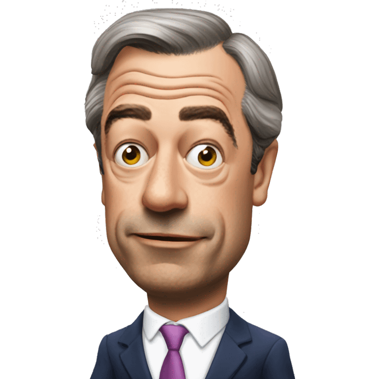 Nigel Farage side profile pog expression emoji