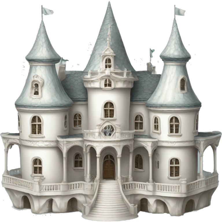 White Rococo castle emoji