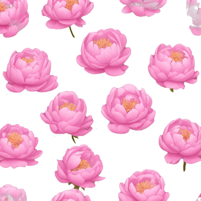 pink peonies with bow  emoji