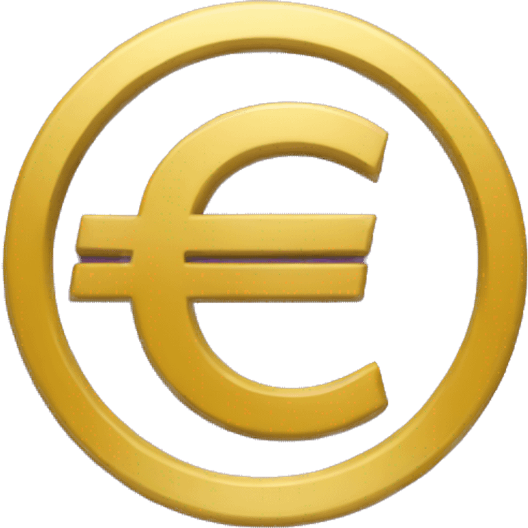 Purple euro symbol  emoji