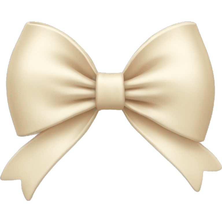 Cream bow emoji