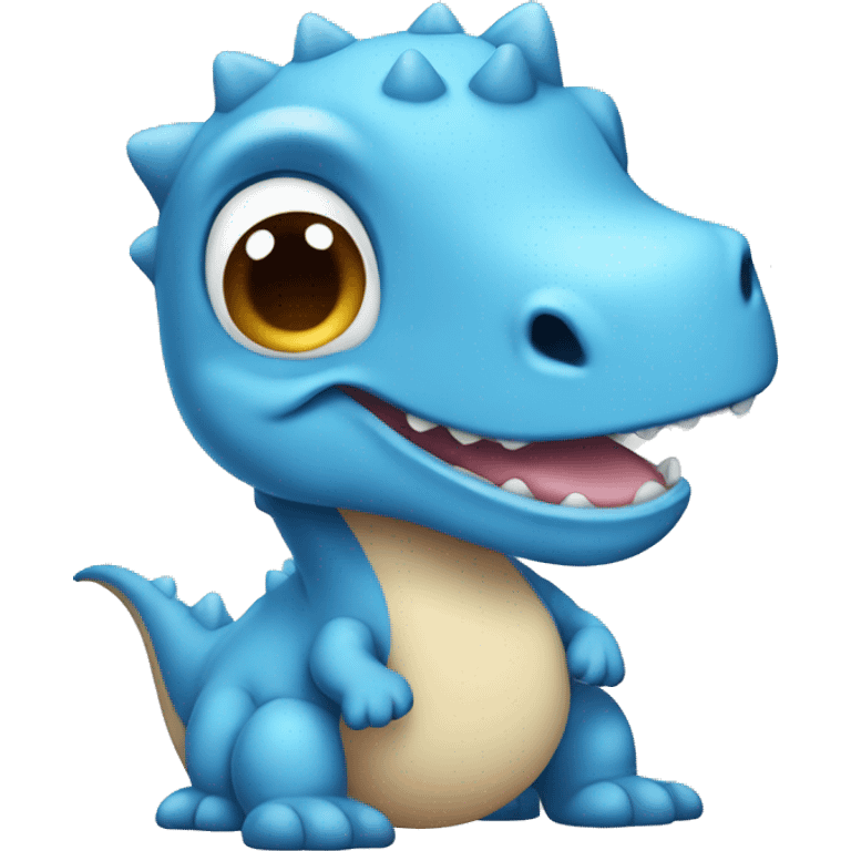 Baby blue dino no horns emoji