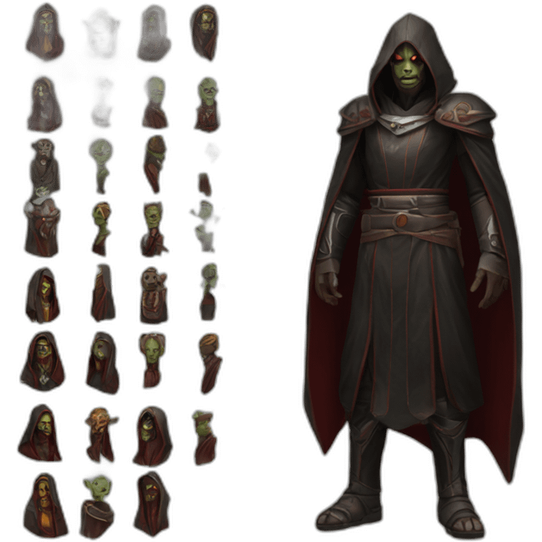 hyperrealist sith jedi in world of warcraft emoji