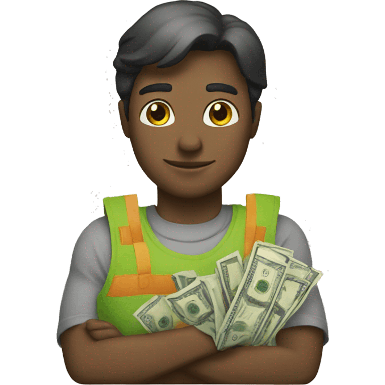 hardworking dollar emoji