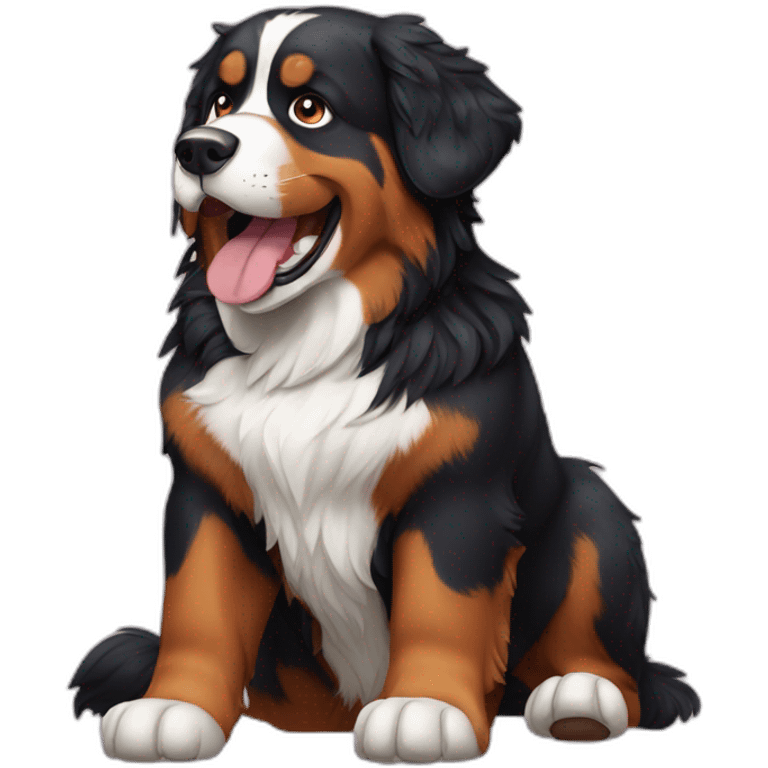 bernese mountain dog barking loud emoji