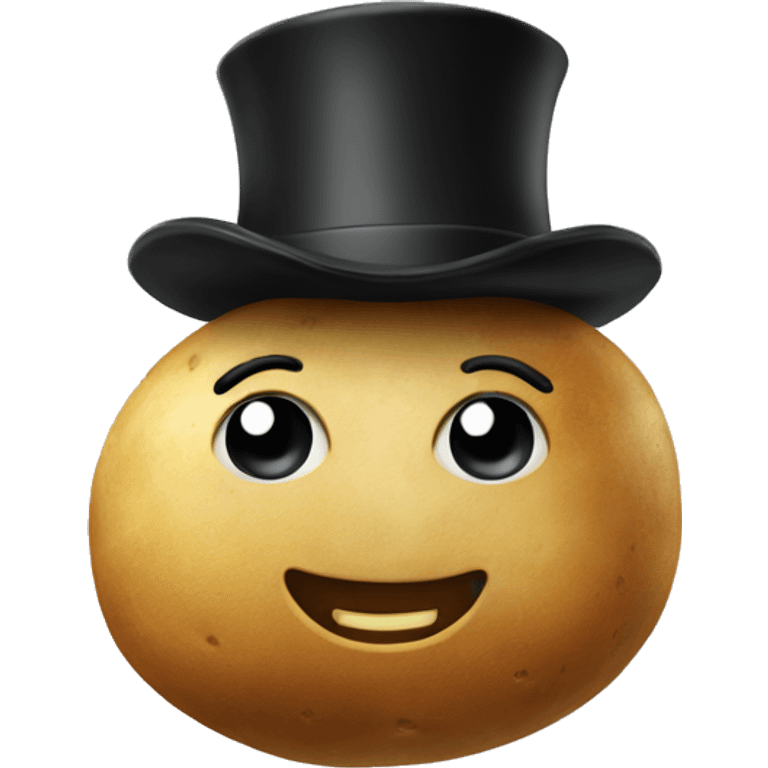 Potatoe with top hat emoji