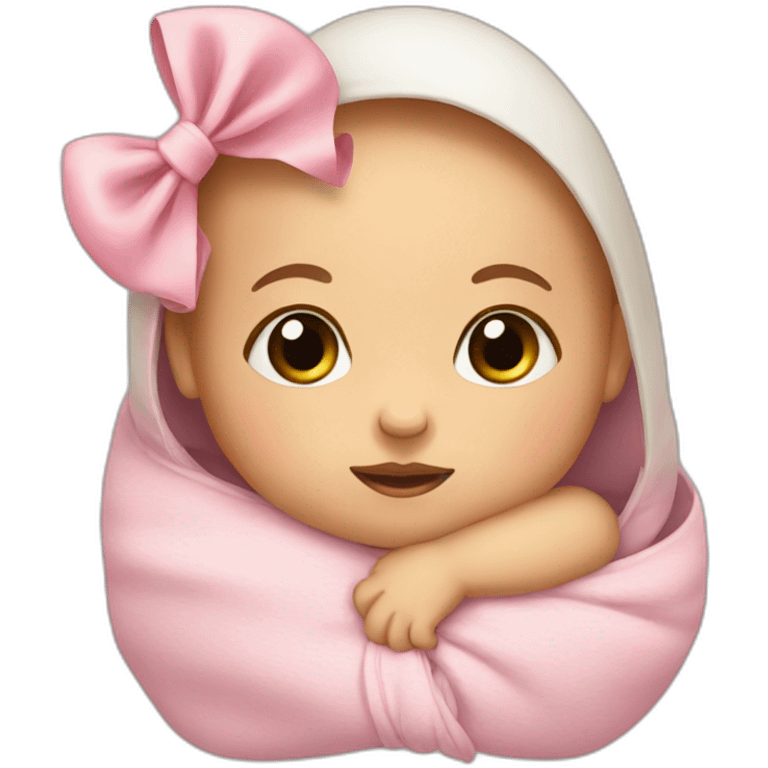 Newborn with a bow emoji