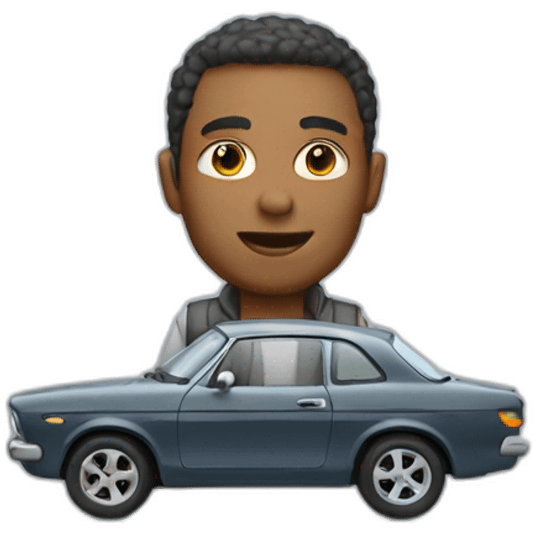 Men with car emoji