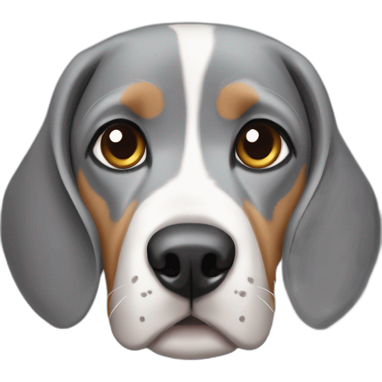 Gray Beagle Dog with Mastiff, Gray Eyes emoji