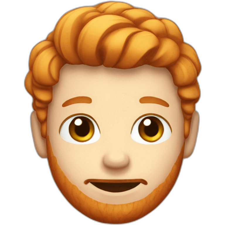 ginger with a cute face emoji