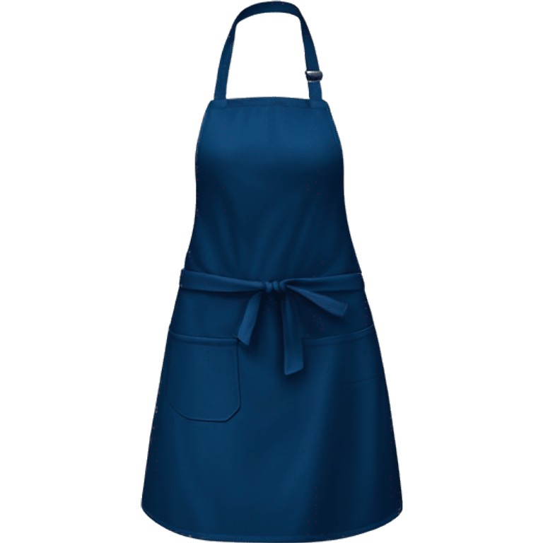 Realistic navy blue kitchen apron. emoji