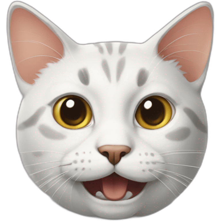 extremely silly and dumb looking cat emoji