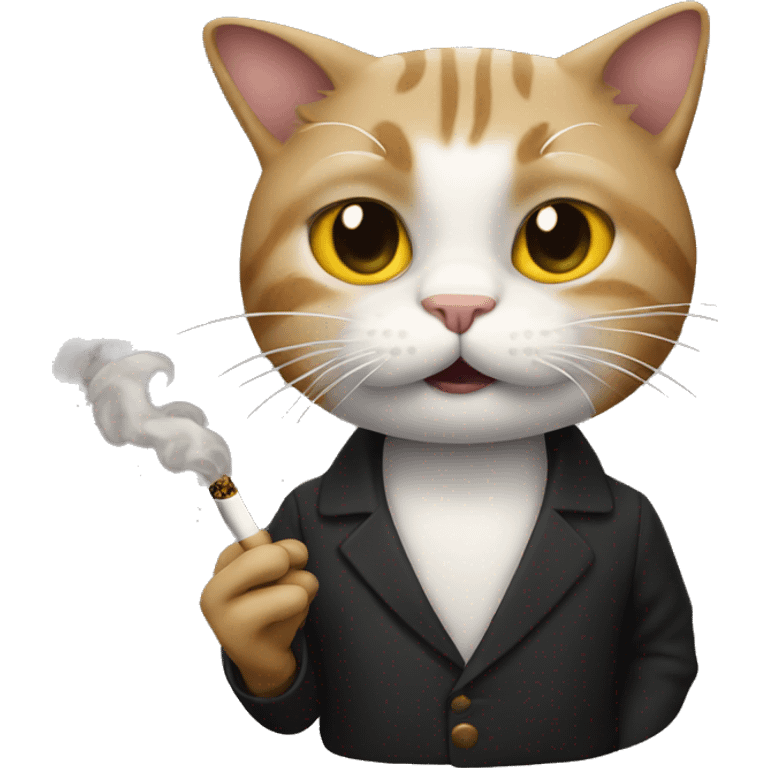 Cat smoking emoji