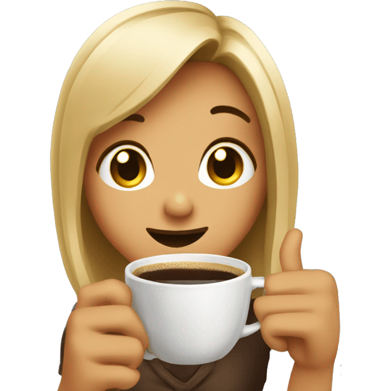 asking a friend to drink a cute coffee with me emoji