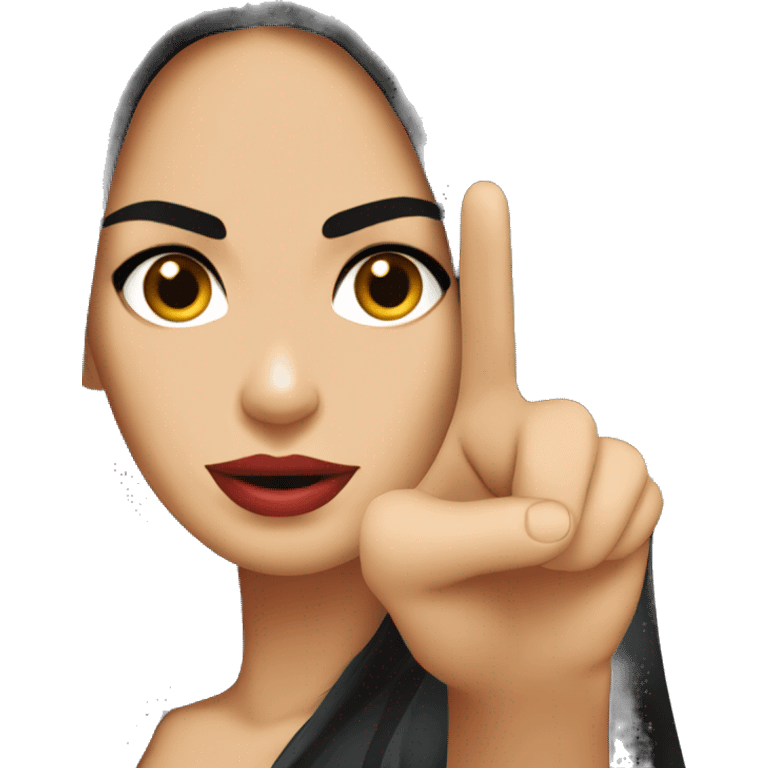 Megan Fox pointing on you emoji