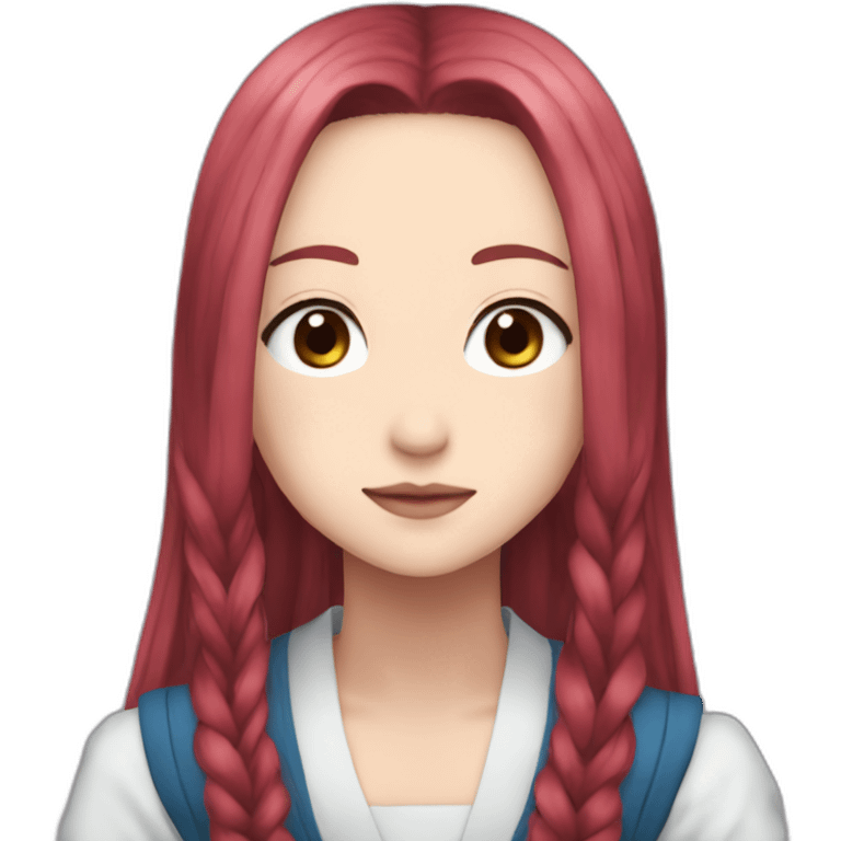 Nezuko whith blue and red hair emoji