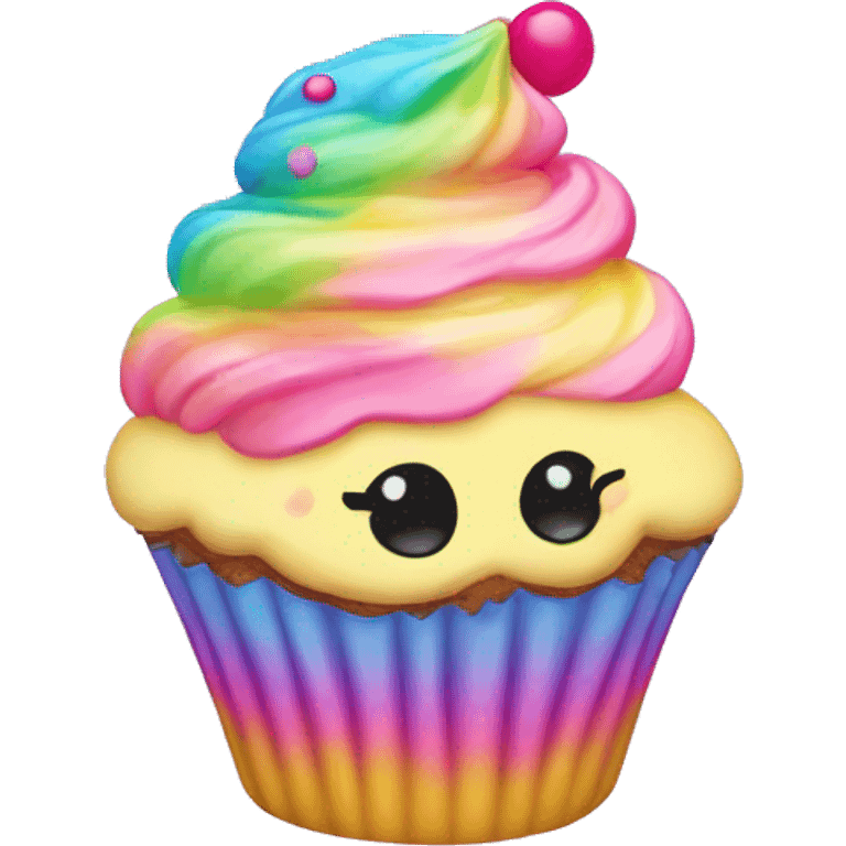 Lisa frank pastel cupcake   emoji