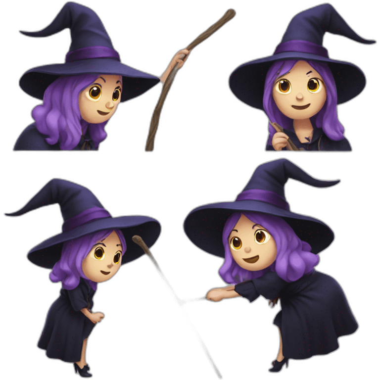 A witch holding a wand emoji