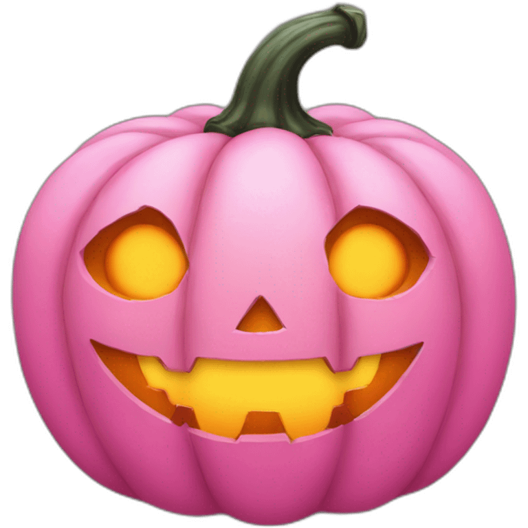 Pink Halloween pumpkin emoji