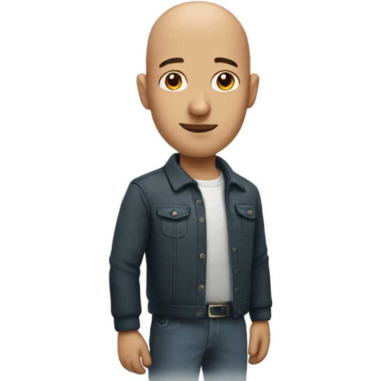 Bald man standing emoji