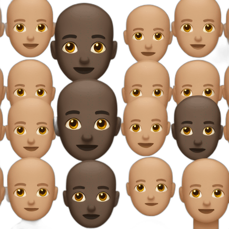 Dark Black Man Bald emoji