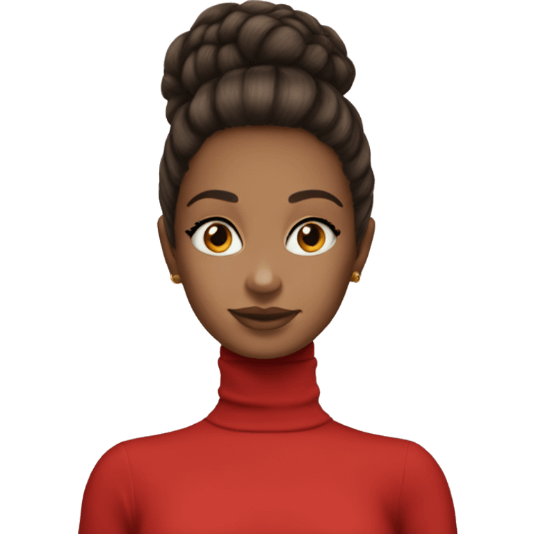 Turtle neck red dress emoji