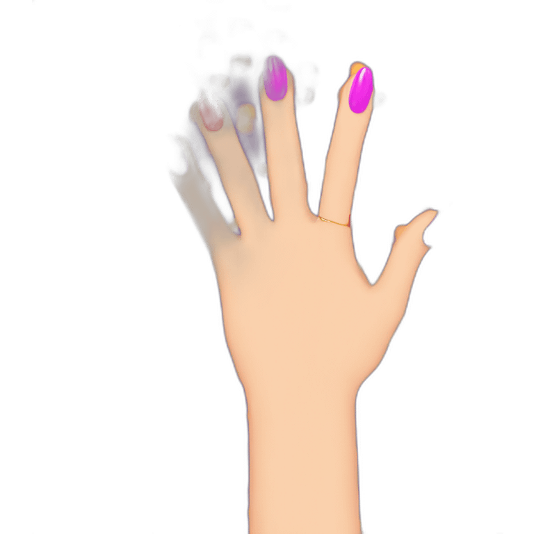 Putting Nail polish on emoji