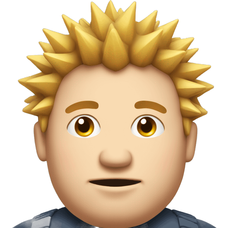 Fat short dude with spiky hair emoji