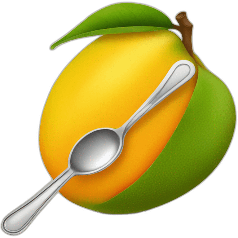 mango with a spoon emoji