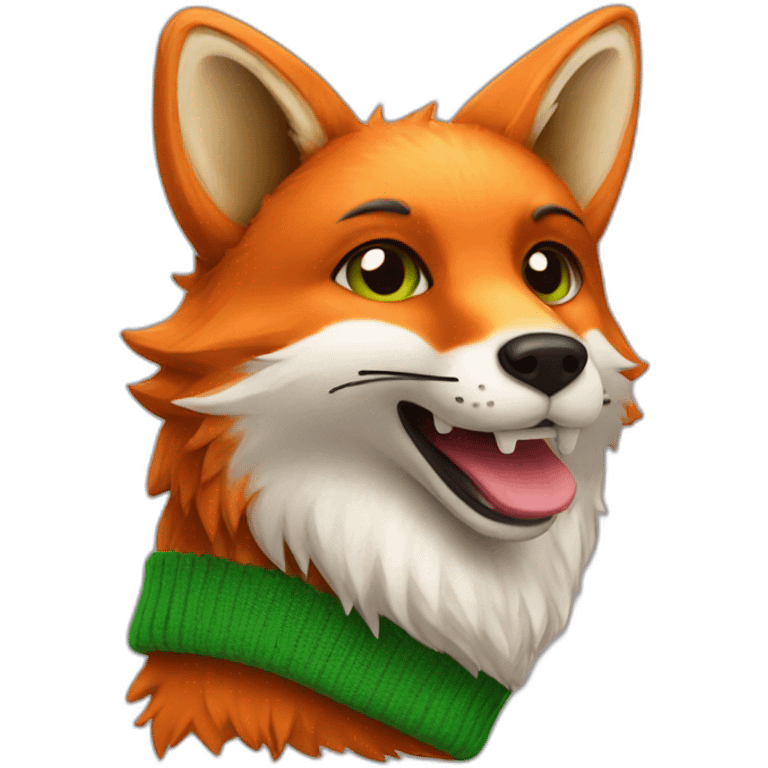 fox with green socks emoji