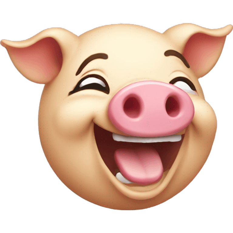 laughing pig emoji