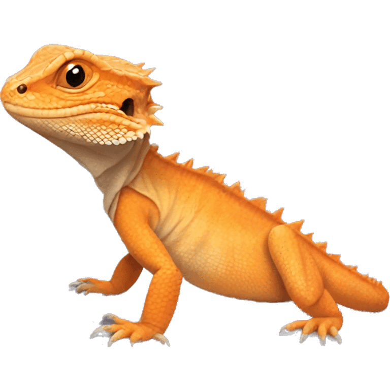 Orange bearded dragon lizard emoji