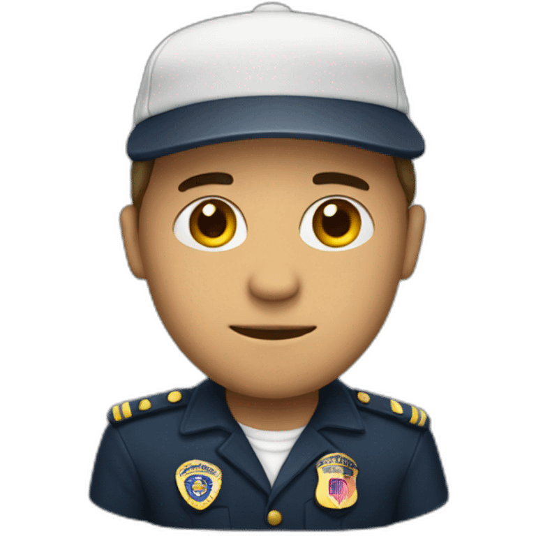 man with FBI cap emoji